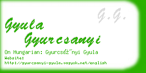 gyula gyurcsanyi business card